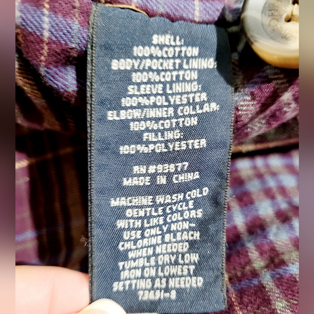 St John’s Bay Barn Coat Chore Jacket 2XLT Tan Brown Corduroy Collar Plaid Lined - Picture 14 of 14